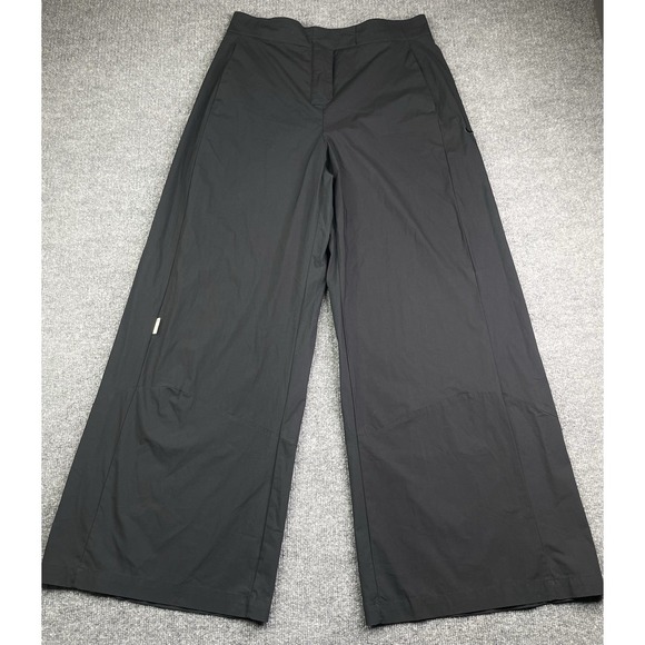 Nike Pants Women's XL Wide Leg Baggy Black‎ Zip Hook & Latch Track Sportswear - Picture 2 of 12